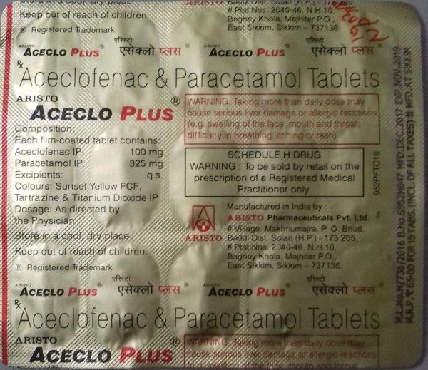 Aceclo Plus Tablets for Pain and Fever review