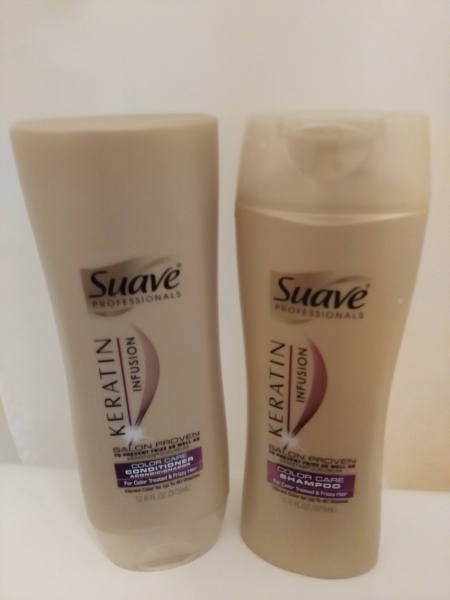 Suave Professionals Keratin Infusion Color Care Shampoo and Conditioner ...